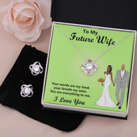 Load image into Gallery viewer, Love Knot Necklace, To My Future Wife, Your Words Are My Food
