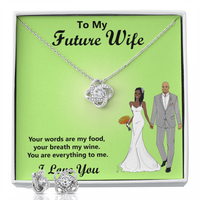 Load image into Gallery viewer, Love Knot Necklace, To My Future Wife, Your Words Are My Food
