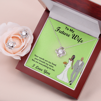 Load image into Gallery viewer, Love Knot Necklace, To My Future Wife, Your Words Are My Food
