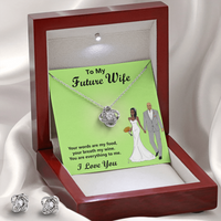 Load image into Gallery viewer, Love Knot Necklace, To My Future Wife, Your Words Are My Food
