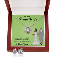 Load image into Gallery viewer, Love Knot Necklace, To My Future Wife, Your Words Are My Food
