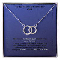 Load image into Gallery viewer, Interlocking Rings Necklace Gift for Maid of Honor, Perfect Pair Necklace
