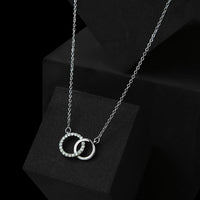 Load image into Gallery viewer, Interlocking Rings Necklace Gift for Maid of Honor, Perfect Pair Necklace
