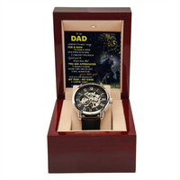 Load image into Gallery viewer, Men&#39;s Openwork Watch-To my Dad from Daughter
