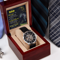 Load image into Gallery viewer, Men&#39;s Openwork Watch-To my Dad from Daughter
