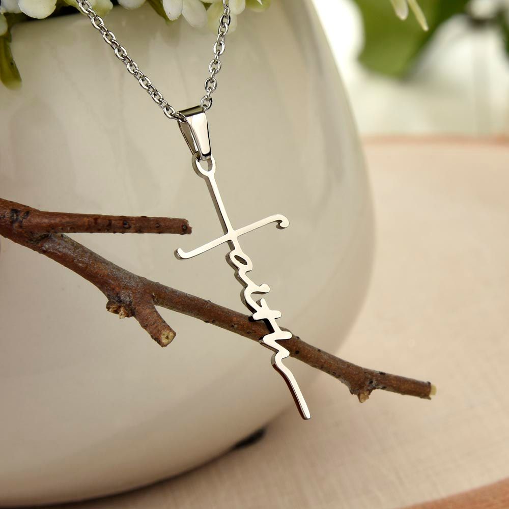 Faith Cross Necklace-My Dearest Friend-Get Well Quickly