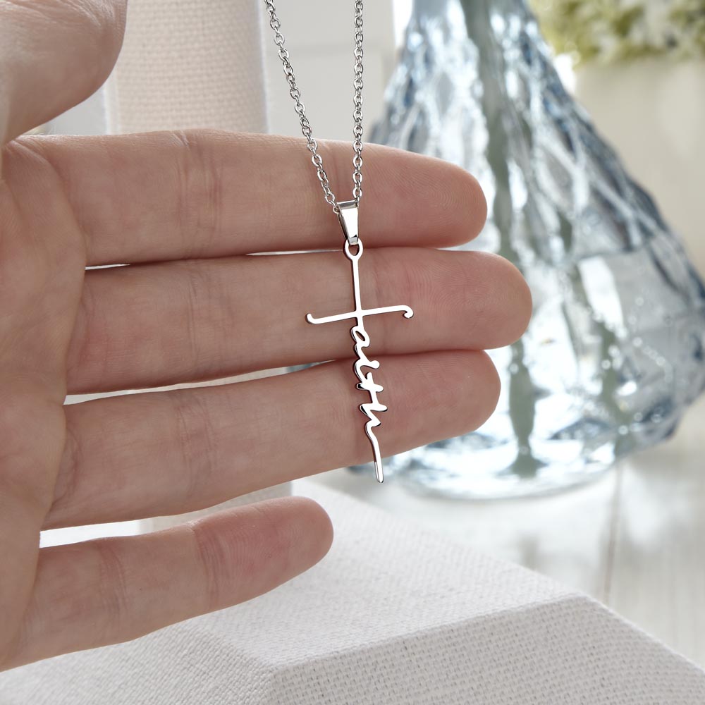 Faith Cross Necklace-My Dearest Friend-Get Well Quickly