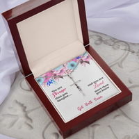 Load image into Gallery viewer, Faith Cross Necklace, White Gold Dipped Get Well Soon Gift
