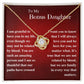 Love Knot Necklace-Bonus Daughter-Grateful to have you