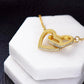 Sympathy Gift - Interlocking Hearts Memorial Necklace - Love Leaves Memories