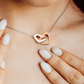 Sympathy Gift - Interlocking Hearts Memorial Necklace - Love Leaves Memories