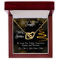 Interlocking Heart Necklace - Daughter - Today, Tomorrow, Always