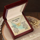 Sympathy Gift - Interlocking Hearts Memorial Necklace - Love Leaves Memories