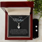 Forever Love Ribbon Pendant Necklace and Earring Set for Mom
