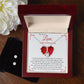 Elegant Ribbon Necklace and CZ Earrings Set