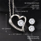Forever Love Heart Necklace & CZ earrings Gift for The Mother of My Children