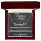 To My Children's Mother Name Necklace w/Heart