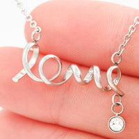 Load image into Gallery viewer, My Beautiful Daughter-Love Mom and Dad-Scripted Love Necklace
