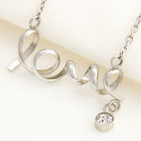 Load image into Gallery viewer, My Beautiful Daughter-Love Mom and Dad-Scripted Love Necklace
