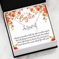 Load image into Gallery viewer, To My Bestie Heart Necklace-Message Card Jewelry
