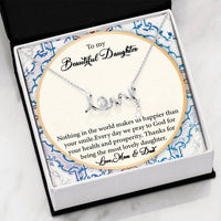 Load image into Gallery viewer, My Beautiful Daughter-Love Mom and Dad-Scripted Love Necklace
