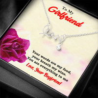 Load image into Gallery viewer, Scripted Love Necklace, Your Words Are My Food, Gift to Girlfriend
