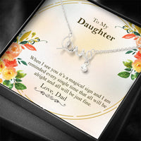 Load image into Gallery viewer, Scripted Love Necklace To My Daughter Love Dad  All Will Be Just Fine
