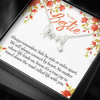 Load image into Gallery viewer, To My Bestie Heart Necklace-Message Card Jewelry
