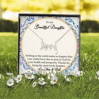 Load image into Gallery viewer, My Beautiful Daughter-Love Mom and Dad-Scripted Love Necklace
