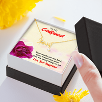 Load image into Gallery viewer, Scripted Love Necklace, Your Words Are My Food, Gift to Girlfriend
