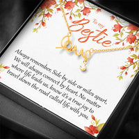 Load image into Gallery viewer, To My Bestie Heart Necklace-Message Card Jewelry
