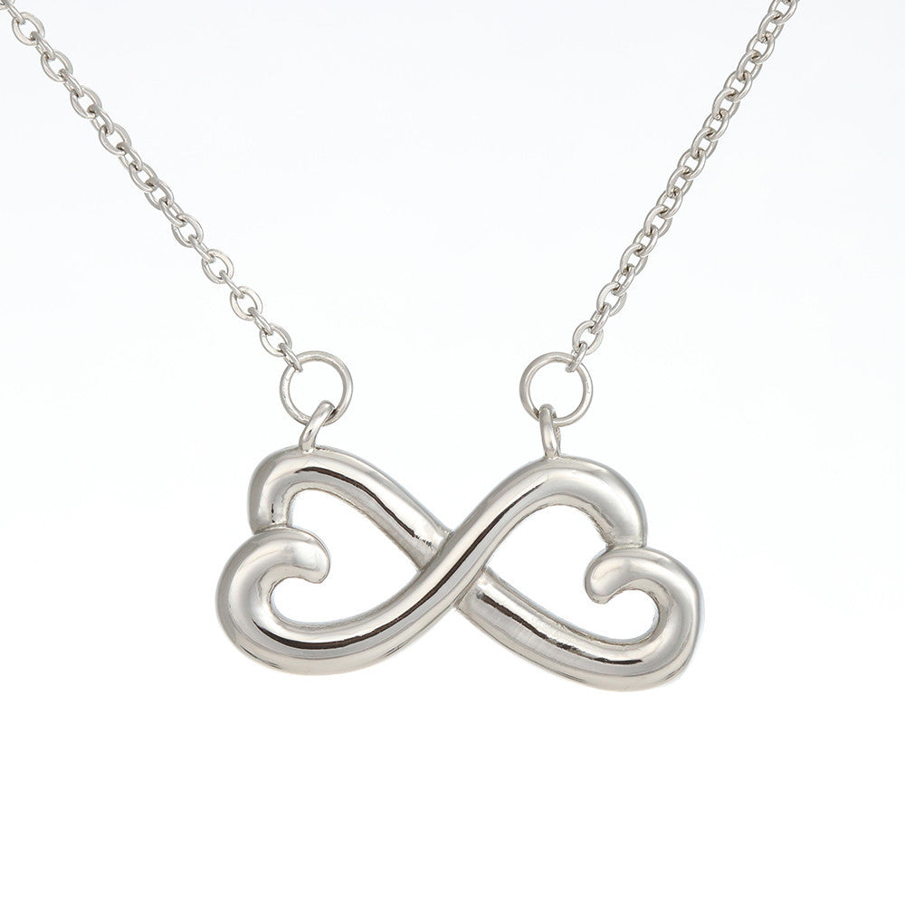 Heart Shaped Infinity Necklace, Trucker Wife, Together Forever Never Apart