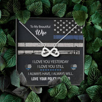 Load image into Gallery viewer, To My Wife I Love You Yesterday, I Love You Still-Police Wife Necklace
