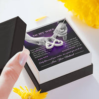 Load image into Gallery viewer, Infinity Heart Necklace To My Wife, I Will Always be There For You
