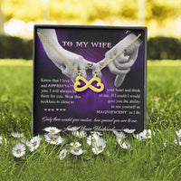 Load image into Gallery viewer, Infinity Heart Necklace To My Wife, I Will Always be There For You
