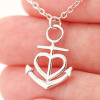 Load image into Gallery viewer, To My Marine Wife | Greatest Love Story | Anchor Necklace | Gift from Husband to Marine Wife
