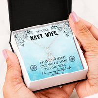 Load image into Gallery viewer, My Dear Navy Wife | Oceans of Time | Anchor Necklace | Gift for Navy Wife
