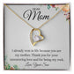 White Gold Forever Love Necklace - Eternal Love Collection - Gift for Mom