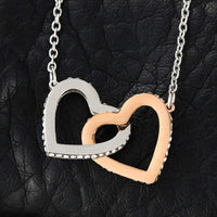 Load image into Gallery viewer, Unbiological Sister | Interlocking hearts necklace | Fate brought us together

