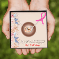 Load image into Gallery viewer, You Are Always In My Prayers-Interlocking Hearts Necklace-Get Well Soon
