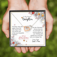 Load image into Gallery viewer, One Of The Most Beautiful Chapters-Interlocked Hearts Necklace-Gift for Daughter
