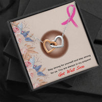 Load image into Gallery viewer, You Are Always In My Prayers-Interlocking Hearts Necklace-Get Well Soon
