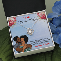 Load image into Gallery viewer, Love Knot Necklace for Wife, Today Is The Day Two Hearts Turned To One
