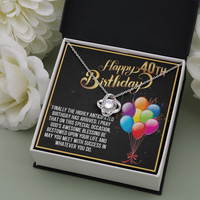 Load image into Gallery viewer, Happy 40th Birthday Love Knot Necklace
