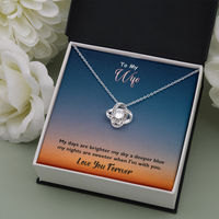 Load image into Gallery viewer, My Days Are Brighter-Love Knot Necklace-To My Wife
