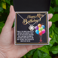 Load image into Gallery viewer, Happy 40th Birthday Love Knot Necklace
