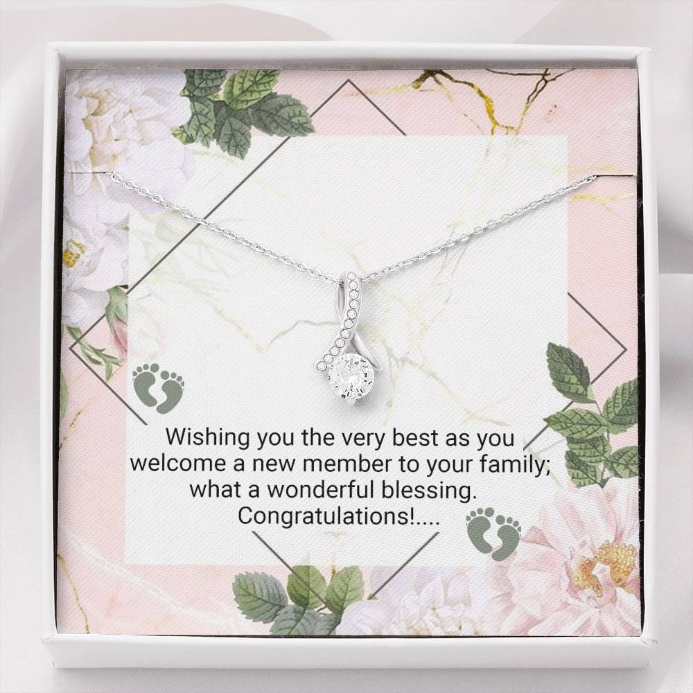 Welcoming a New Baby | Dainty Crystal Necklace | Alluring Beauty necklace | Gift for Expectant Mom |