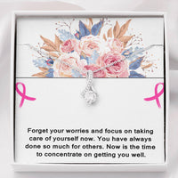 Load image into Gallery viewer, Forget Your Worries And Focus On Taking Care Of Yourself Now. Ribbon Shaped Necklace
