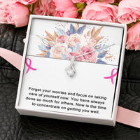 Load image into Gallery viewer, Forget Your Worries And Focus On Taking Care Of Yourself Now. Ribbon Shaped Necklace
