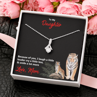 Load image into Gallery viewer, Necklace Gift-Because Of You, I Laugh A Little Louder, Cry A Little Less And Smile A Lot More
